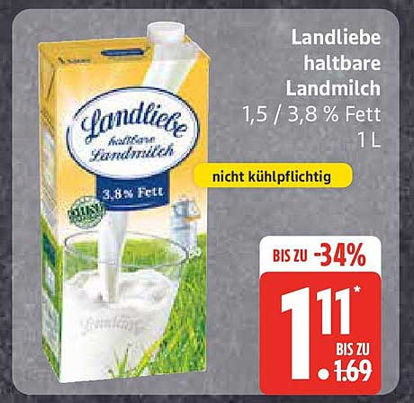 Landliebe haltbare Landmilch 1L