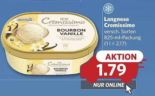 Langnese Cremissimo Bourbon Vanille 825 ml