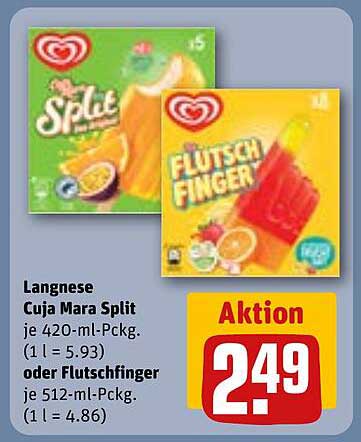 Langnese Cuja Mara Split oder Flutschfinger - Leckere Eis Aktionsangebote