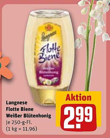 Langnese Flotte Biene Weißer Blütenhonig 250 g-Fl.