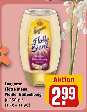 Langnese Flotte Biene Weißer Blütenhonig 250g