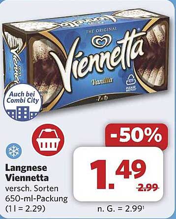Langnese Viennetta Vanille 650-ml-Packung