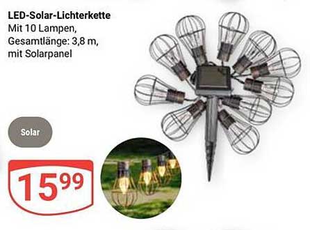 LED-Solar-Lichterkette mit 10 Lampen