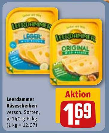 Leerdammer Käse­scheiben, verschiedene Sorten, je 140-g-Packung
