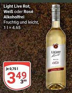 Light Live Rot, Weiß oder Rosé Alkoholfrei