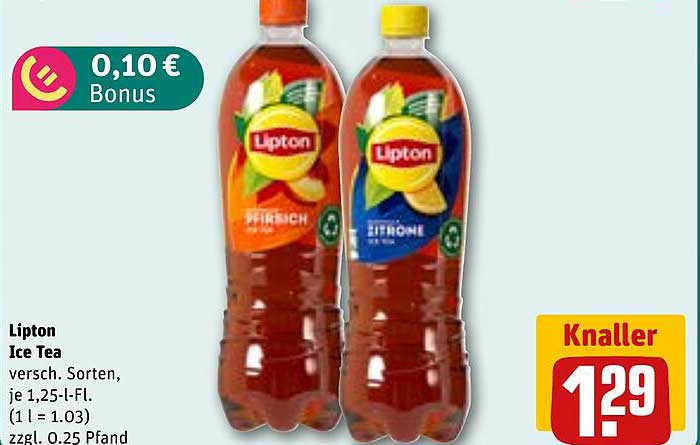 Lipton Ice Tea – verschiedene Sorten, je 1,25-Liter-Flasche