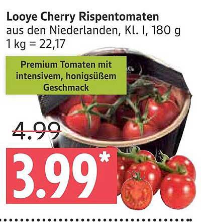 Looye Cherry Rispentomaten aus den Niederlanden, Kl. I, 180 g