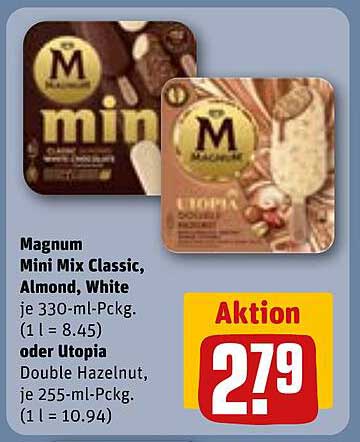 Magnum Mini Mix Classic, Almond, White oder Utopia Double Hazelnut