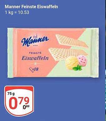 Manner Feinste Eiswaffeln 75 g
