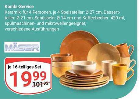 Mäöser Kombi-Service 16-teilig für 4 Personen