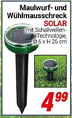 Maulwurf- und Wühlmausschreck SOLAR mit Schallwellentechnologie