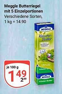 Meggle Butterriegel mit 5 Einzelportionen, verschiedene Sorten