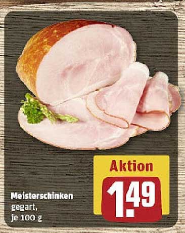 Meisterschinken gegart, je 100 g