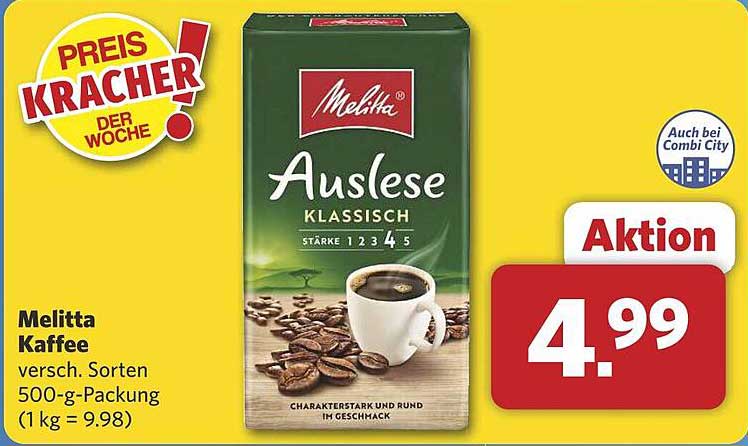 Melitta Auslese Klassisch Kaffee 500-g-Packung