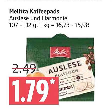 Melitta Kaffeepads Auslese und Harmonie