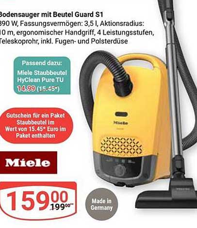 Miele Bodensauger mit Beutel Guard S1