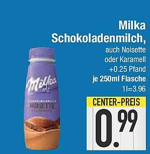 Milka Schokoladenmilch, auch Noisette oder Karamell