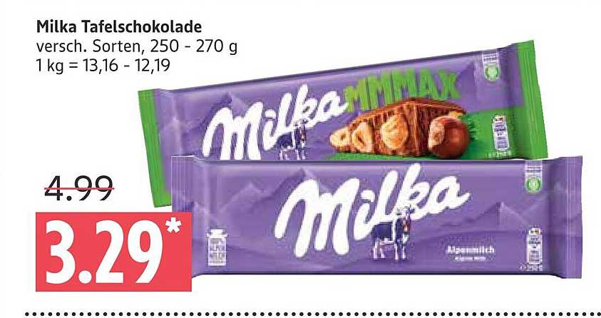Milka Tafelschokolade versch. Sorten, 250 - 270 g