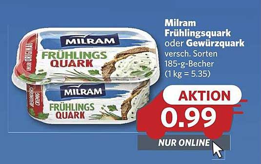 Milram Frühlingsquark oder Gewürzquark 185-g-Becher