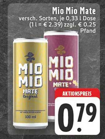 Mio Mio Mate - verschiedene Sorten, je 0,33 l Dose
