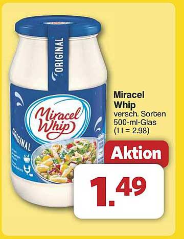Miracel Whip verschiedenen Sorten 500-ml-Glas