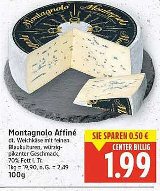 Montagnolo Affiné - dt. Weichkäse mit feinen Blauluren