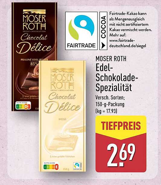 Moser Roth Edel-Schokolade-Spezialität
