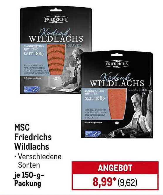 MSC Friedrichs Wildlachs - verschiedene Sorten je 150-g-Packung