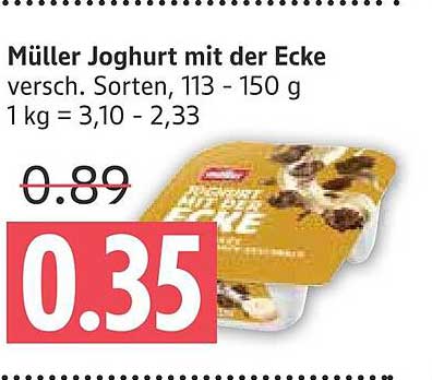 Müller Joghurt mit der Ecke, verschiedene Sorten, 113 - 150 g