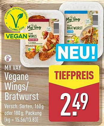 My VAY Vegane Wings/Bratwurst – Neu im Aldi Nord-Prospekt!