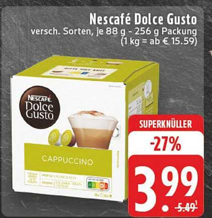Nescafé Dolce Gusto Cappuccino, 256 g Packung