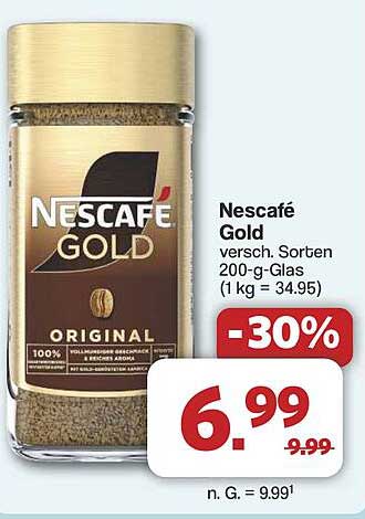 Nescafé Gold 200-g-Glas - Jetzt zum Sonderpreis!