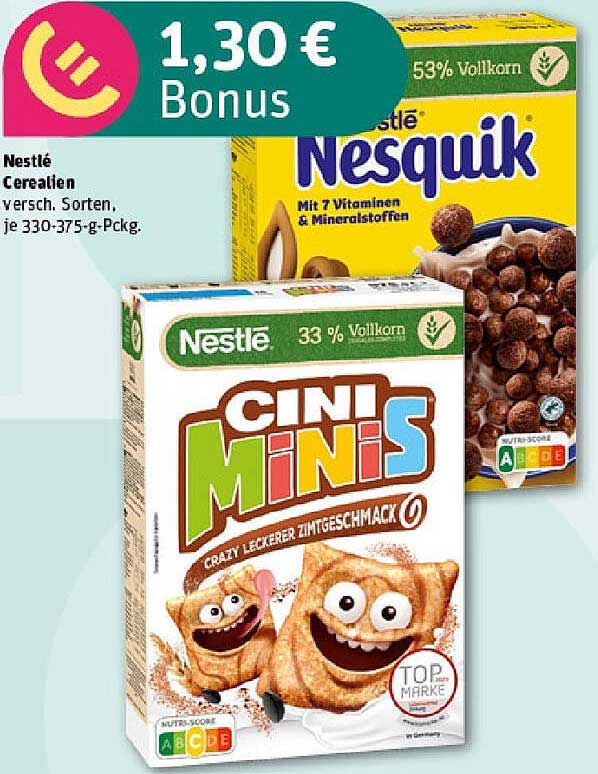 Nestlé Cerealien - Nesquik und Cini Minis