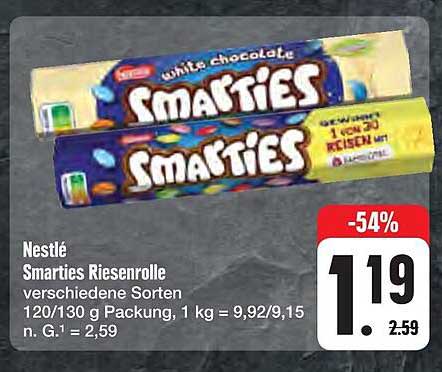 Nestlé Smarties Riesenrolle verschiedene Sorten