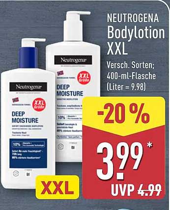 NEUTROGENA Bodylotion XXL 400-ml-Flasche - 20% Rabatt!