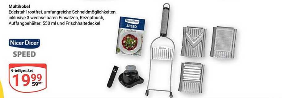 Nicer Dicer SPEED Multihobel 9-teiliges Set