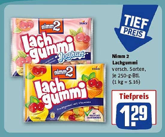 nimm2 Lachgummi - verschiedene Sorten