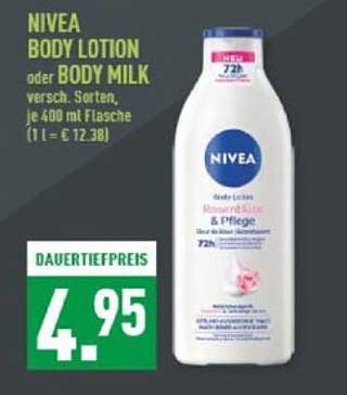 NIVEA BODY LOTION oder BODY MILK - verschiedene Sorten, 400 ml Flasche