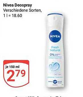 Nivea Deospray Fresh Natural - Verschiedene Sorten