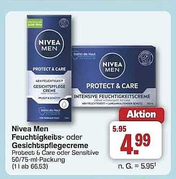 Nivea Men Feuchtigkeits- oder Gesichtspflegecreme Protect & Care