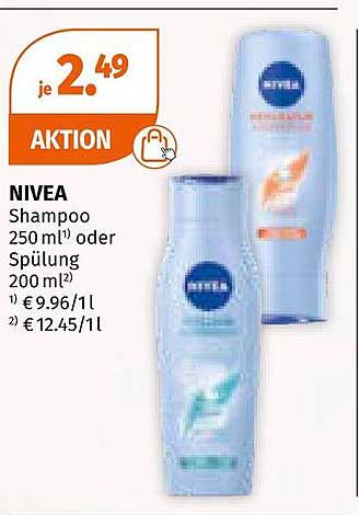 NIVEA Shampoo 250 ml oder Spülung 200 ml