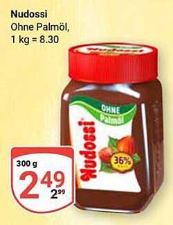 Nudossi ohne Palmöl, 300 g