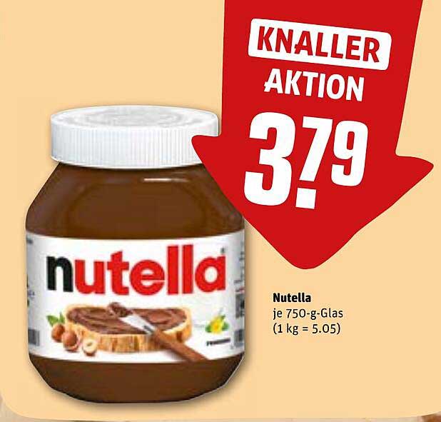 Nutella 750-g-Glas zum Aktionspreis