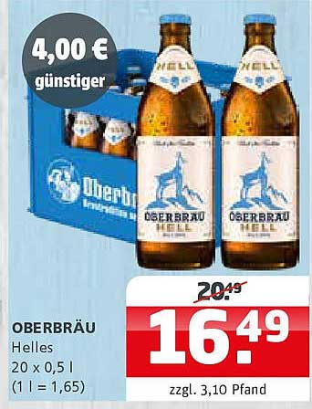 OBERBRÄU Helles 20 x 0,5 l