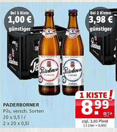 PADERBORNER Pils, verschiedene Sorten