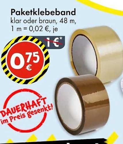 Paketklebeband klar oder braun, 48 m