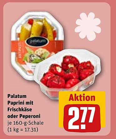 Palatum Paprini mit Frischkäse oder Peperoni