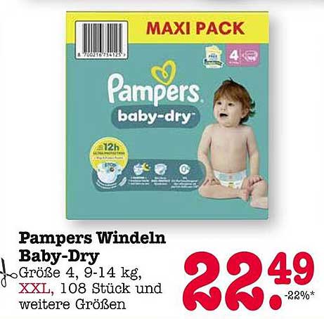 Pampers Windeln Baby-Dry Maxi Pack