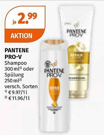 PANTENE PRO-V Shampoo 300 ml oder Spülung 250 ml