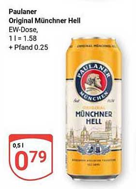 Paulaner Original Münchner Hell 0,5l Dose